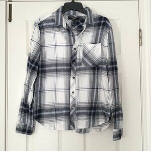 Forever21 Blue & White Plaid Flannel